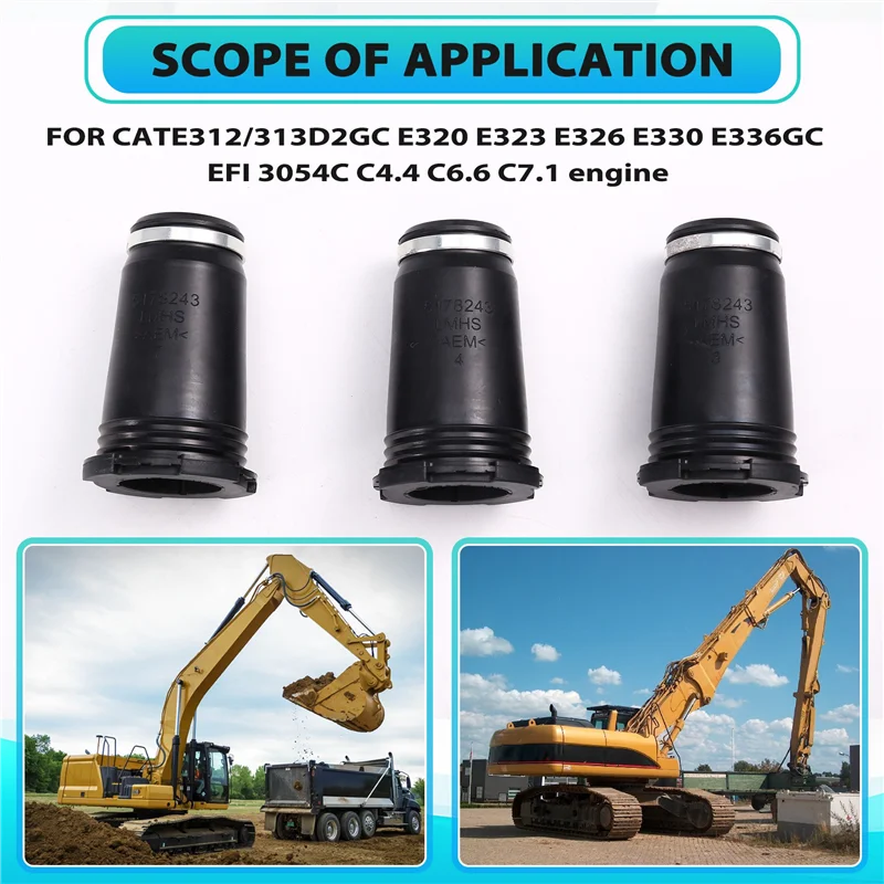 

A85E-6Pcs 517-8243 For Caterpillar CATE312/313D2GC E320 E323 E326 E330 E336GC EFI 3054C C4.4 C6.6 C7.1 Engine Injector Sleeve