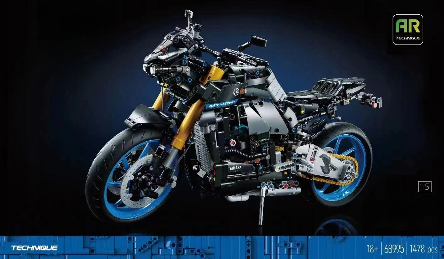 1:8 City Racing Motorcycle Building Bricks Sets MOC Motorbike Racer Technical Christmas Gifts for Kids Boys Children Blocks Toys