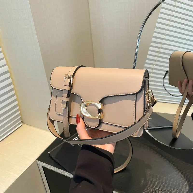 

2025 New Korean Fashion Square Bag For Women PU Mini Crossbody Shoulder Bag Chic Underarm Purse Designer Handbag