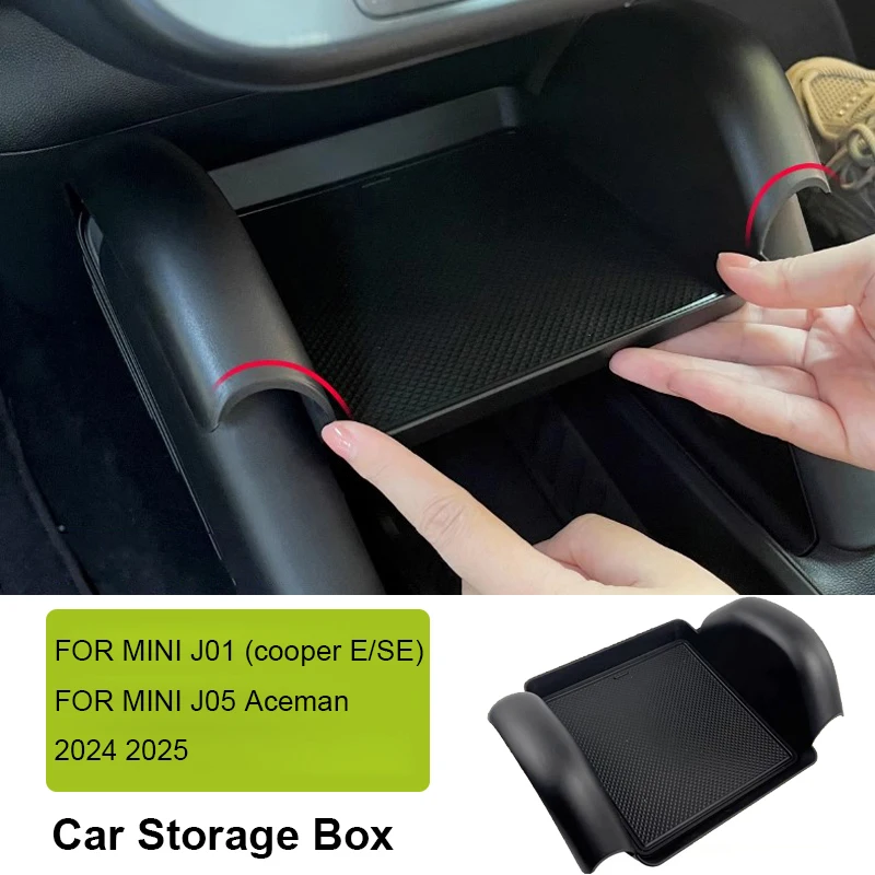 Car Central Control Storage Box Trim for Mini Electric Cooper E SE J01 EV J05 Aceman 2024 2025 Organizer Interior Accessories