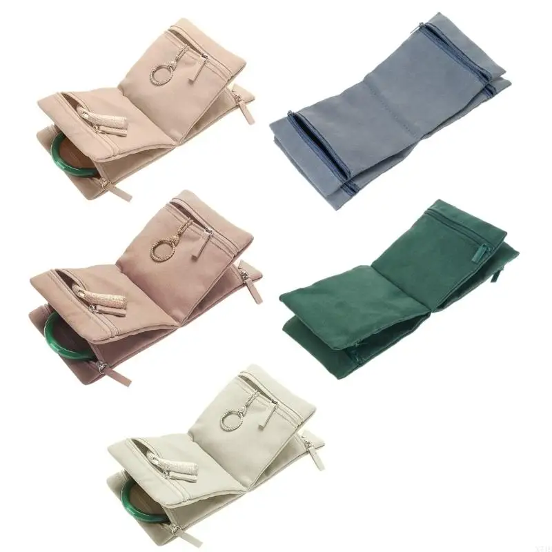 Portable Jewelry Storage Bag with Multi Compartments Design for Necklaces Earrings and Bracelets for Travel
