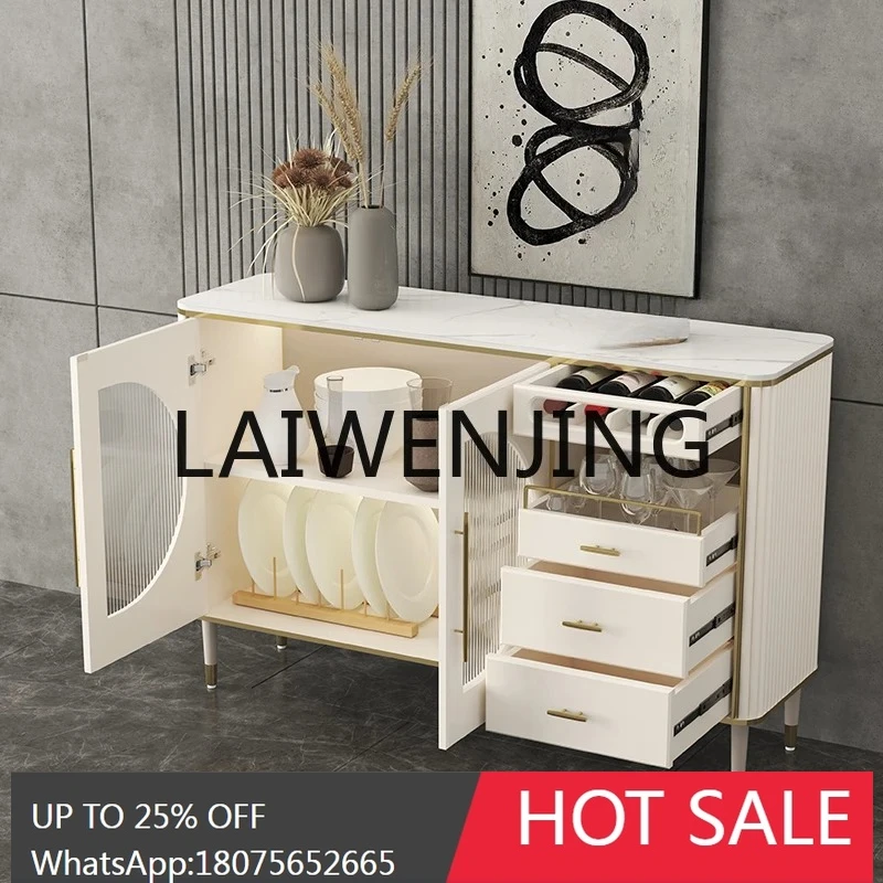 Italian Style Light Luxury Creative Meal Side Narrow Tea Cabinet Wall Multi-Functional Storage Restaurant Side Entrance Cabinet
