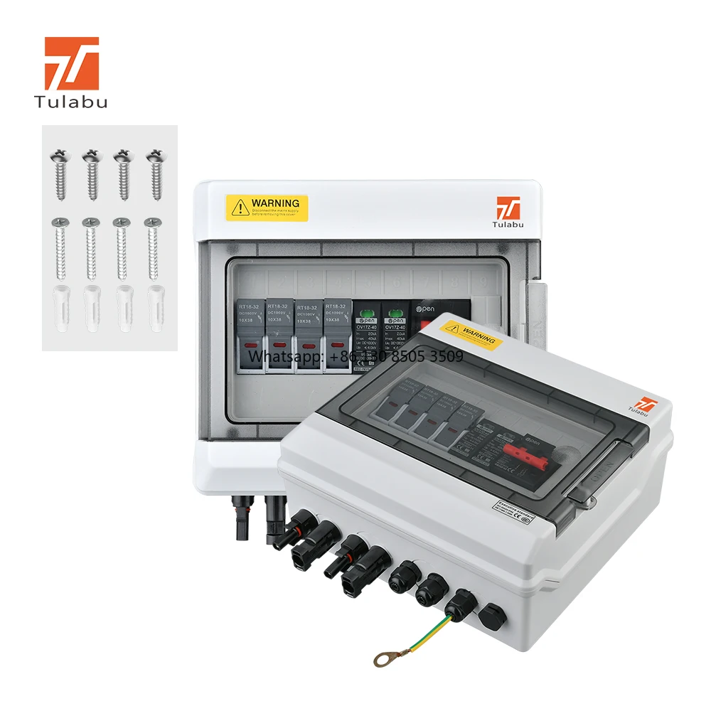 1-In-1-Out DC1000V PV Solar Array Combiner Box 1000V DC Solar PV Plastic Power Distribution Equipment