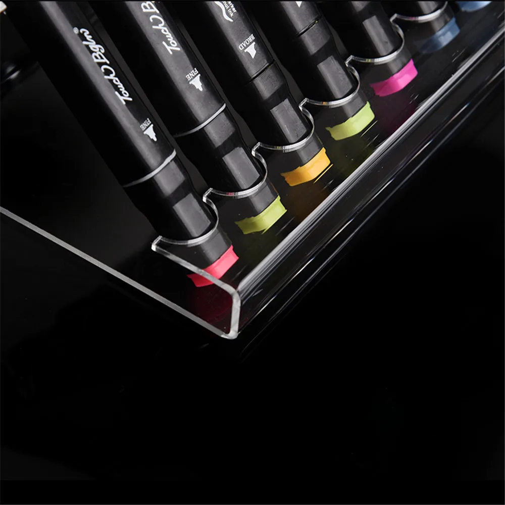 6/12 pens Clear Acrylic Marker Pen Display Multi-Functional Exhibition Stand Marker Pens Brush Pens Organizer Storage DC05