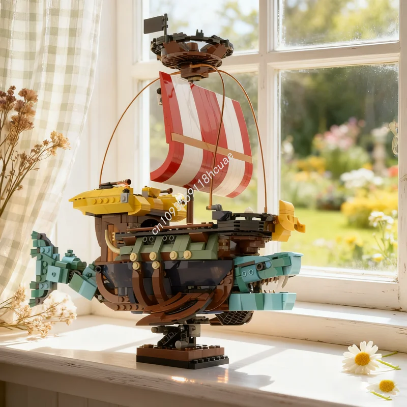 

1004pcs MOC Viking Shark Ship Creator 3 1ed Model Toys Building Christmas Gift Blocks Construction Assemble DIY Education Brick