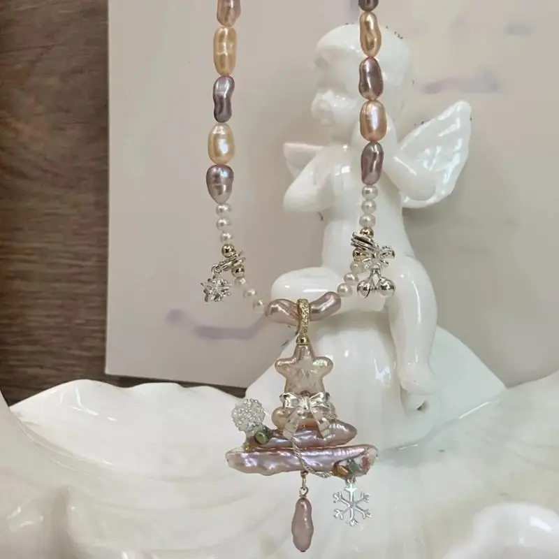 2025 عطلة جديدة مستوحاة من الشجرة سحر قلادة قابلة للتعديل تصميم أنيقة للؤلؤة هدية المجوهرات لها #4