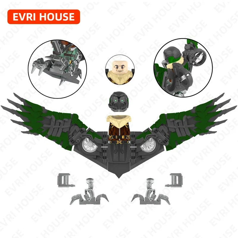 Vulture Mini Action Figures Bricks Comic Anime Hot Cartoon Movie Assembly Building Blocks Toys for Children AF301