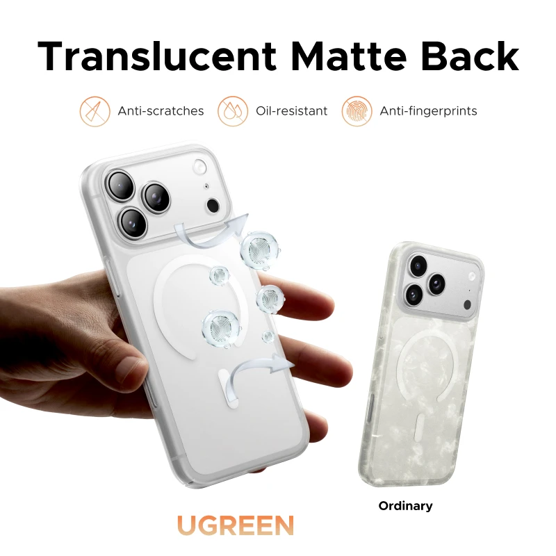 UGREEN – etui magnetyczne, które nie żółknie, przeznaczone wyłącznie dla iPhone 18 Pro Max i 17 Pro Max. Odporne na wstrząsy, kompatybilne z systemem MagSafe. — zdjęcie produktu 2