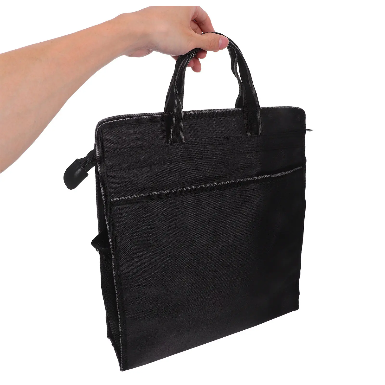 

Modern Document Carrier Bag Oxford Material Lockable Zipper Ergonomic Grip Multiple Pockets File Tote Organizer for Business