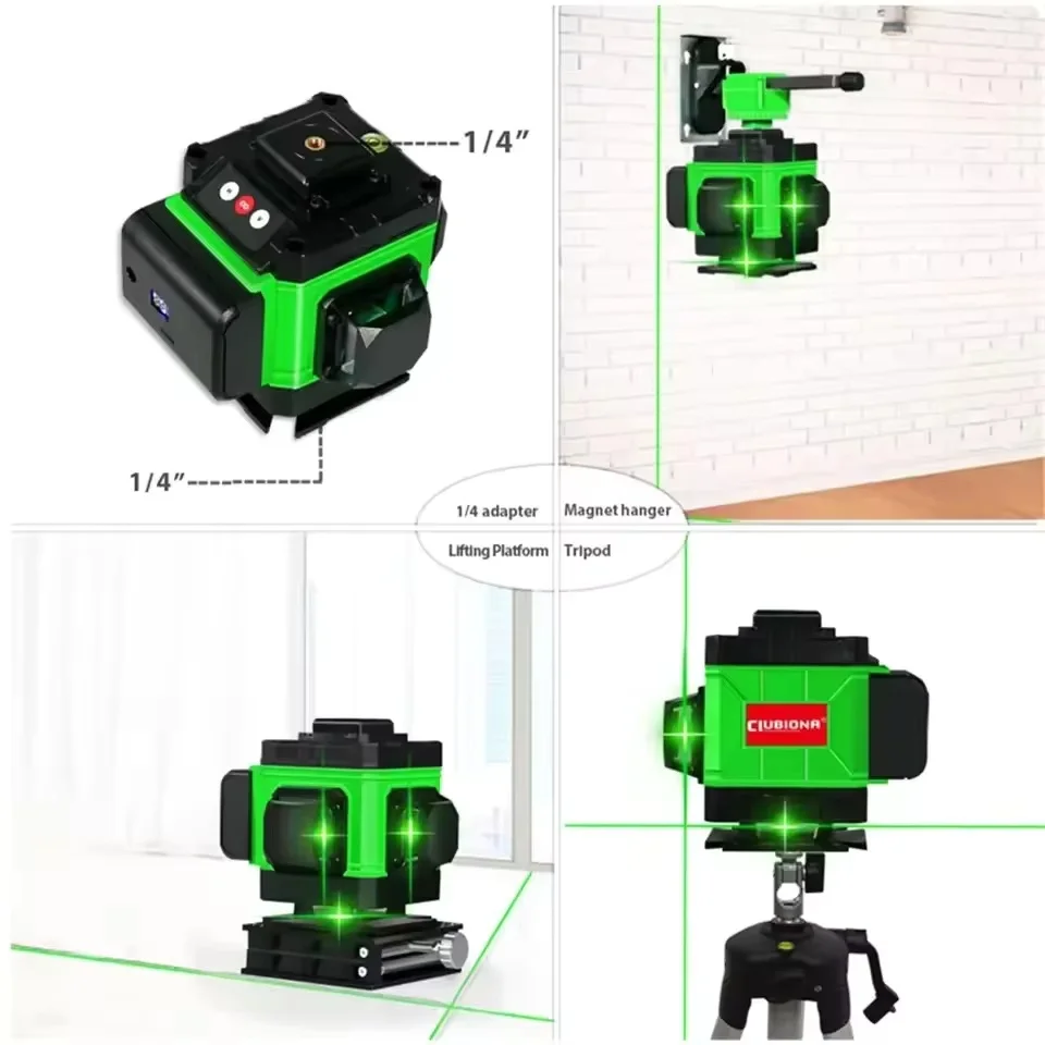 Rechargeable Lithium Battery Suitable For 12/16 Lines Laser Level Suitable For 3D/4D Laser Level- Level Accessories MDKSLS 2026