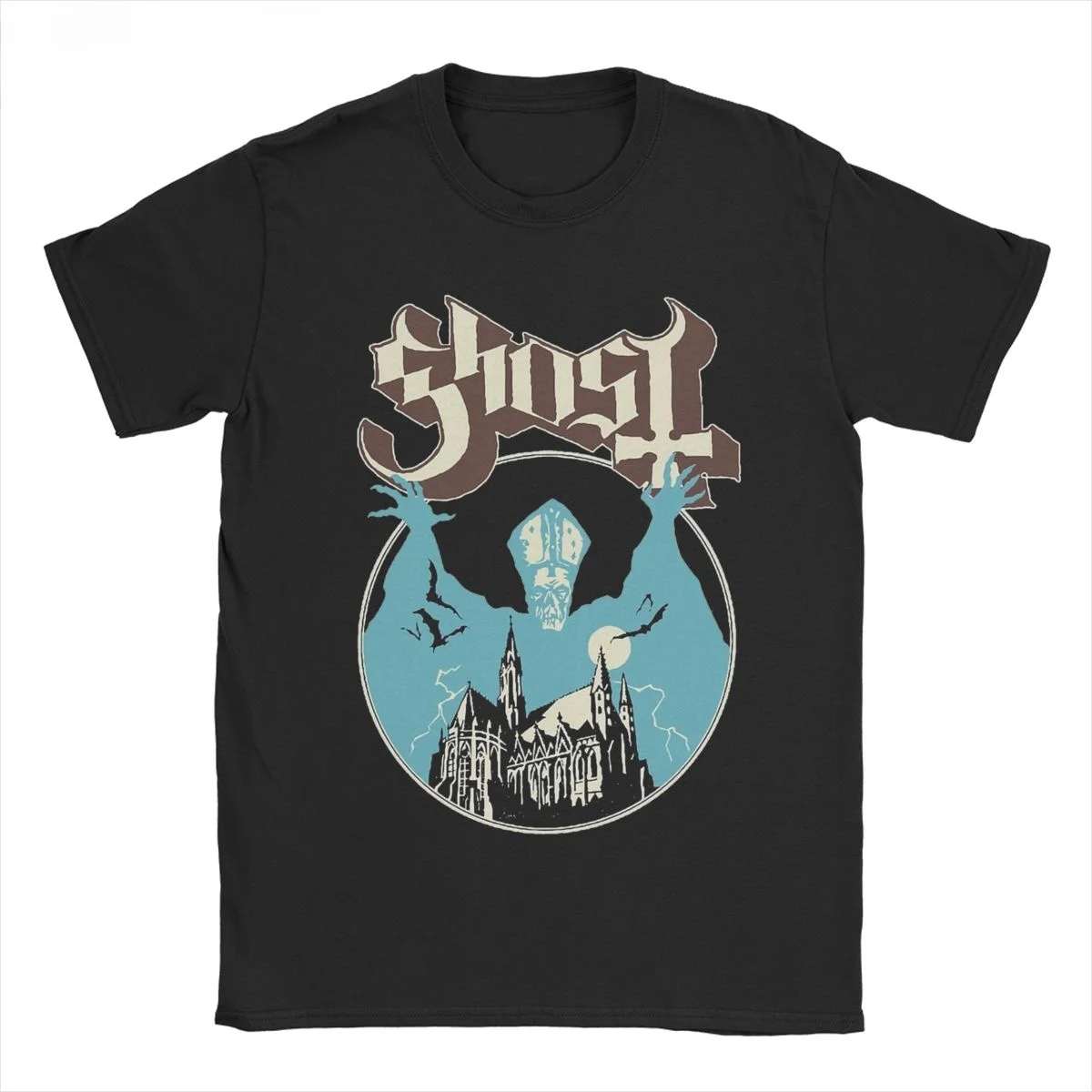 

Humorous Ghost Band T-Shirt for Men O Neck 100% Cotton T Shirts Short Sleeve Tee Shirt Gift Idea Tops