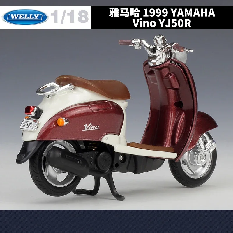 Welly 1:18 Yamaha 1999 Vino Yj50r Simulatie Legering Motorfiets Model-Geschikt Voor Kinderspeelgoed En Collecties