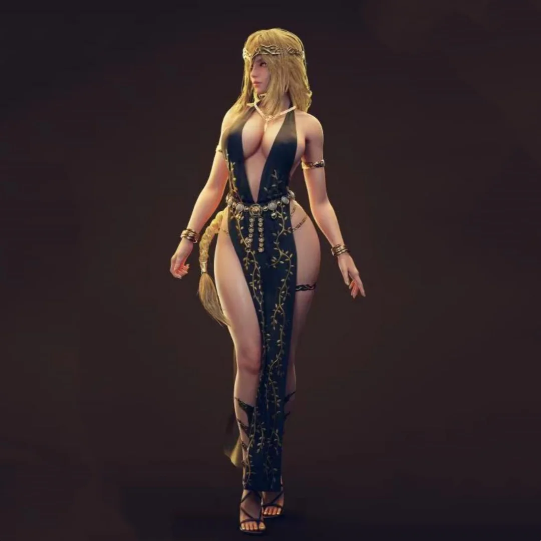 

1/24 Scale Resin Figure Assemble Model Kit Sexy Elegant Girl Unassembled and Unpainted 3D printing DIY toy 697