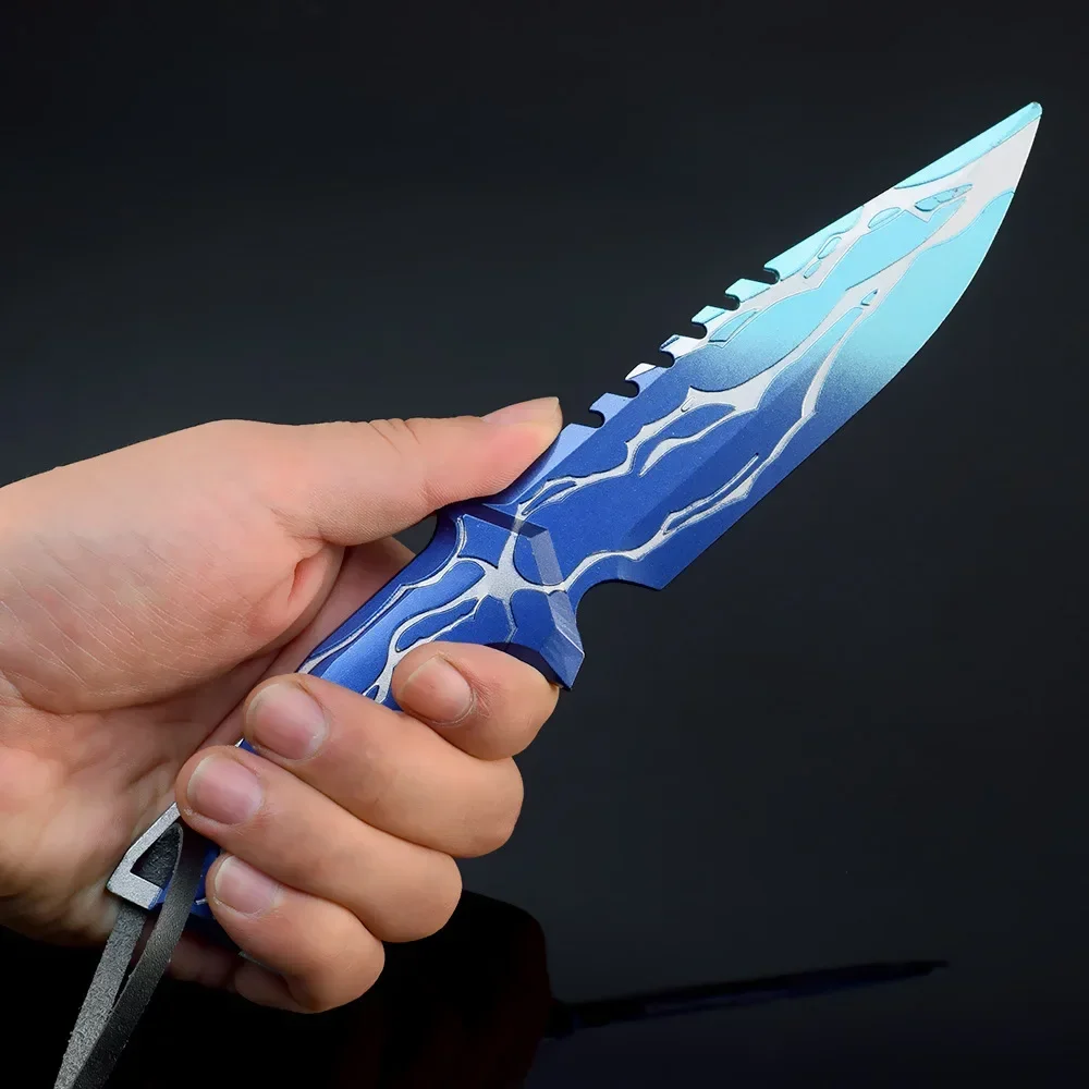 22cm Valorant Smite Knife Fluorescent Version Military Tactical Knives Weapon Model Metal Unedged Toy Sword Cosplay Boys Gifts