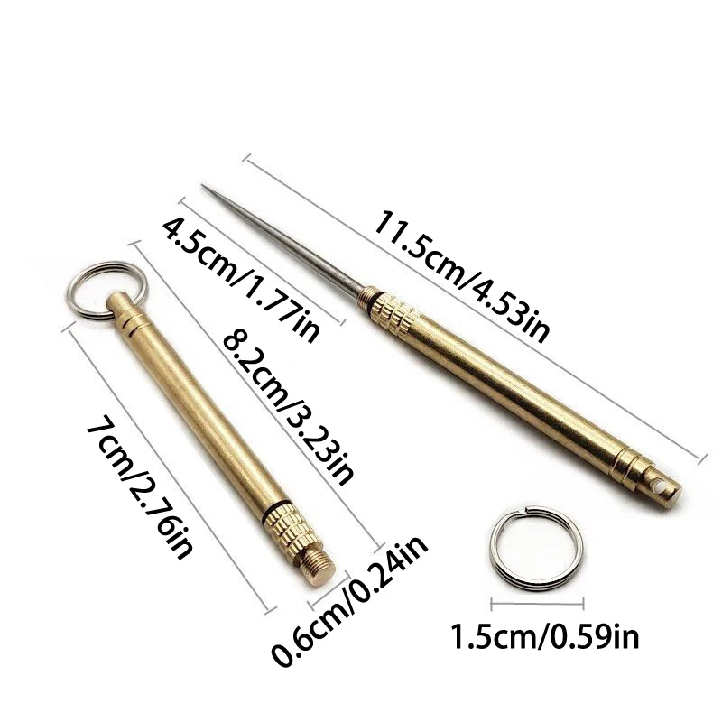 Brass Waterproof Warehouse Titanium Alloy Integrated Multi-function Fruit Pick Toothpick Artifact Portable Mini Brass Holder