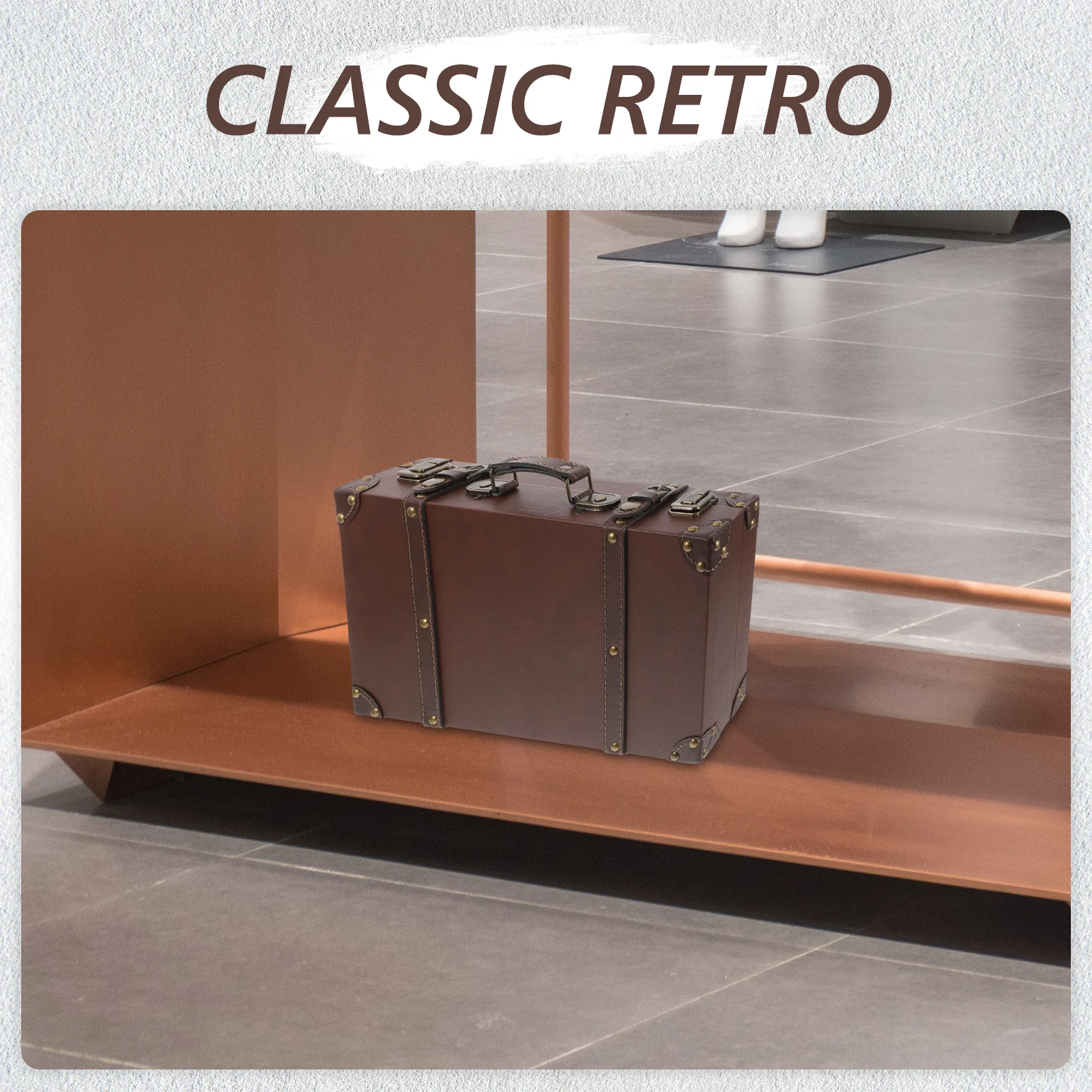 

Vintage Suitcase Trunk Retro Decorative Organizer For Photo Shoots Boutique Display Decorative Boxes Keepsake Chest Case