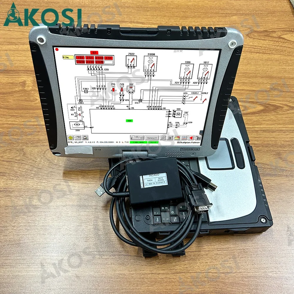 

Toughbook CF-19 + для JUDIT 4, Jungheinrich Judit box Incado с диагностическим интерфейсом вилочного погрузчика Jungheinrich