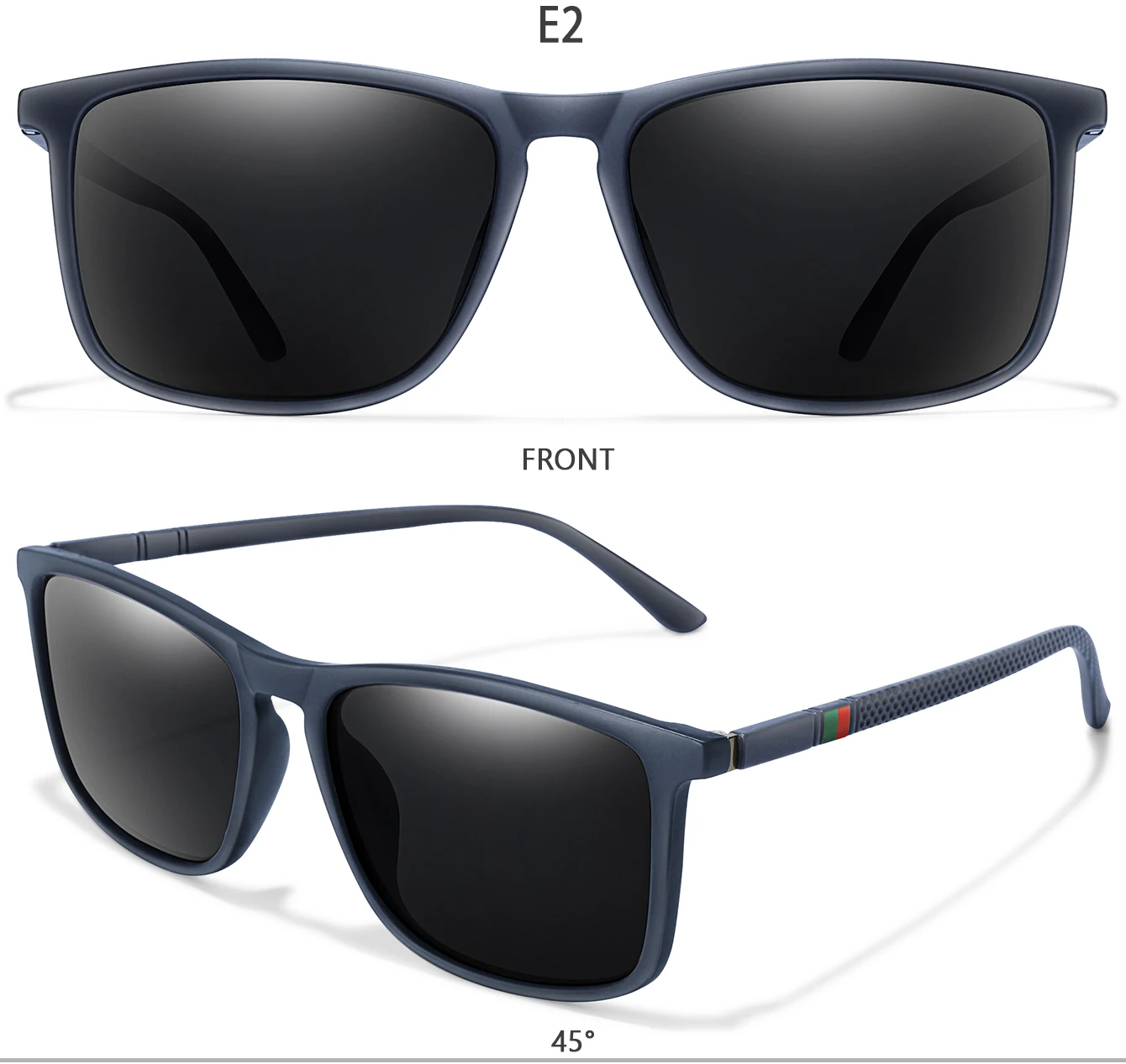 Luxus Quadratische Klassische Polarisierte Winddicht Radfahren Sonnenbrille UV400 Männlichen Brillen Männer Frauen Mode Reise Fahren Angeln Gläser – Detail 5
