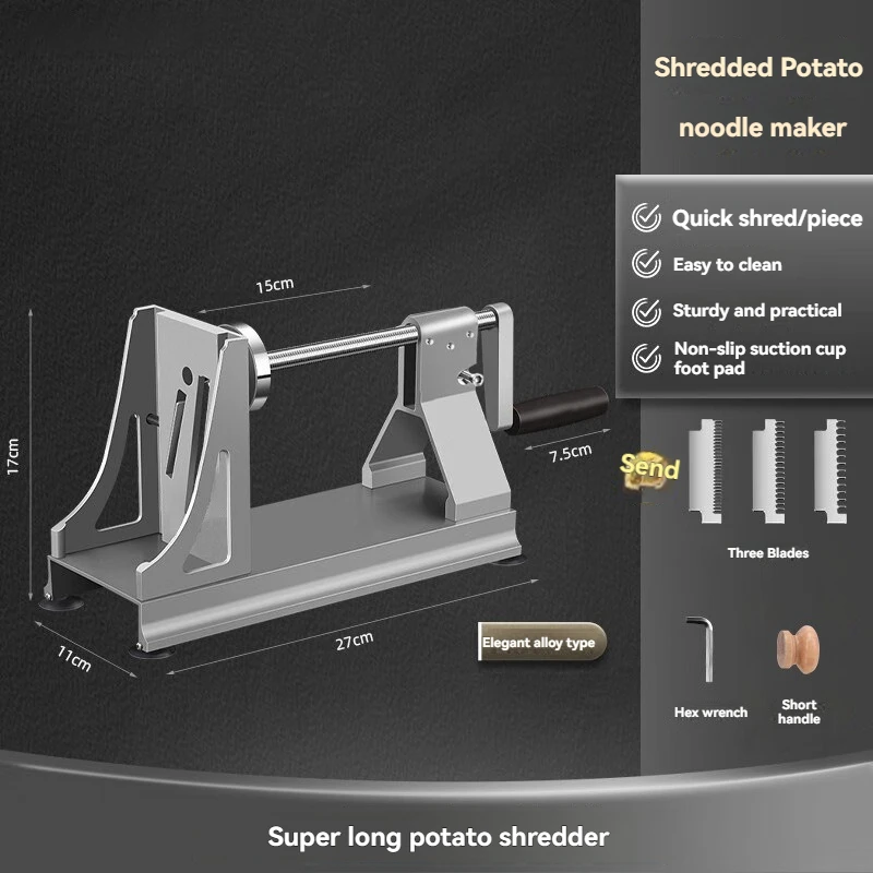 

Rotary Multifunctional Aluminum Alloy Vegetable Slicer Grater Cutter for Potato Radish Cabbage Kitchen Cooking Tool