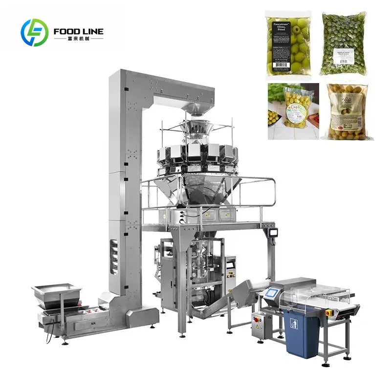 Forming Filling Sealing Machine for Pickle Olive Solid Liquid with Saline Brine Packing Line Custom
