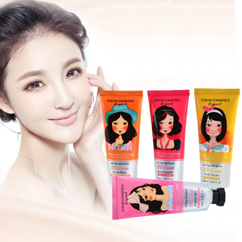 50ml Korean Makeup Face Base BB&CC Cream Foundation Make Up Concealer Moisturizing Whitening Liquid  Cosmetics Music Flower