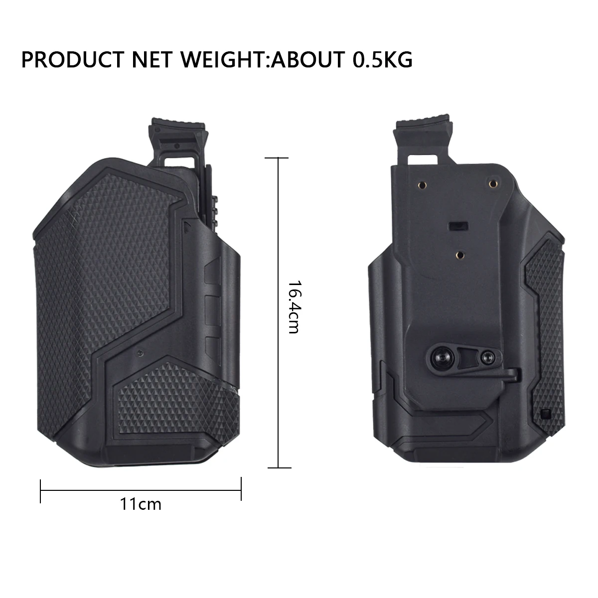 Tactical Pistol Holster Right Hand Airsoft Glock 17 19 SIG P226 P320 Holsters QLS System Belt for Handgun with X300 Flashlight