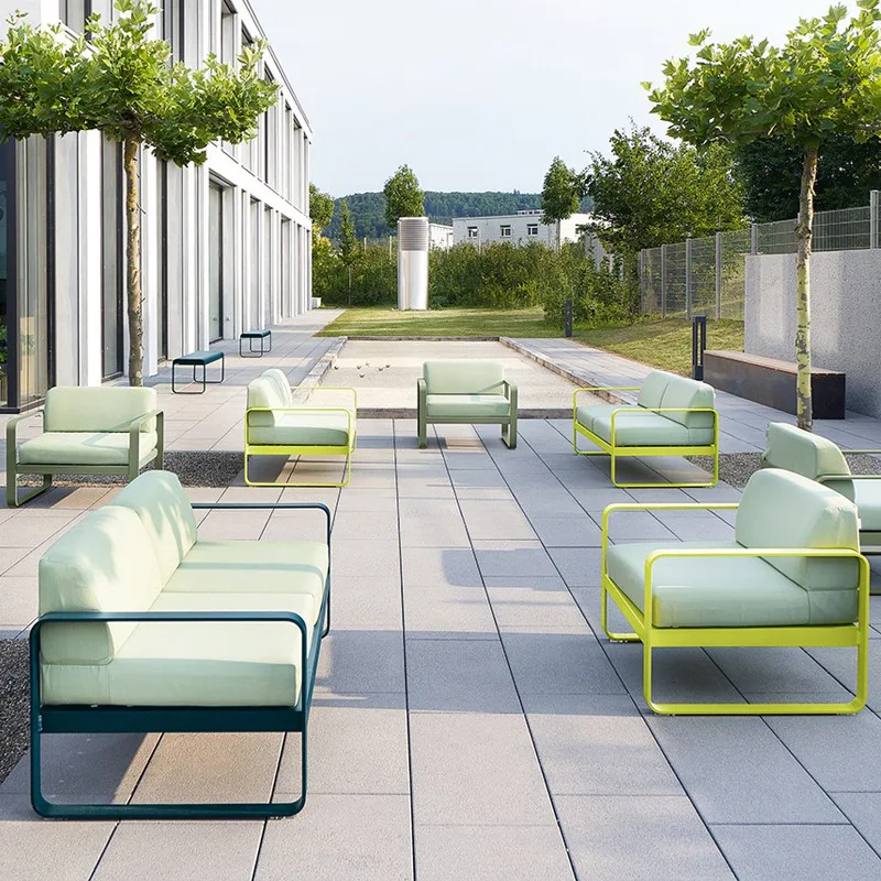 

Outdoor leisure aluminum alloy waterproof sunscreen sofa courtyard terrace villa sun room balcony homestay furniture combination