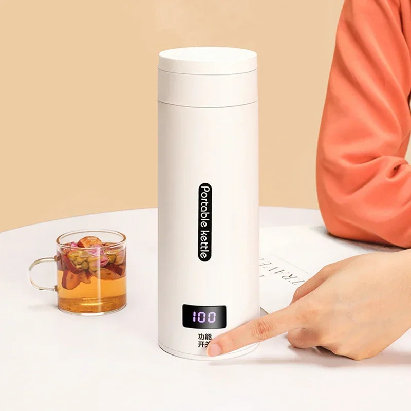 インテリジェントなボイル付きポータブル電気ケトル,デジタルディスプレイ付き500 V,220 ml