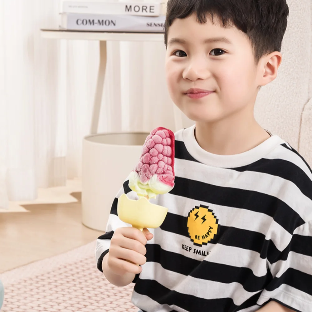 New Drip Free Drip-Proof Popsicle Holder Cartoon Anti-drip Tray Ice Cream Bracket Lightweight Free Frozen Treats Rack Summer