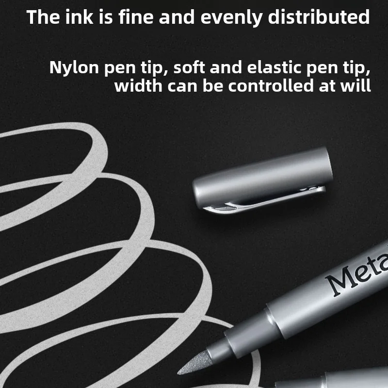 4/6pcs Waterproof Metallic Permanent Marker Pens for DIY - Ideal for Resin Molds, Gold & Silver Drawing - Essential Craft Suppli image 5