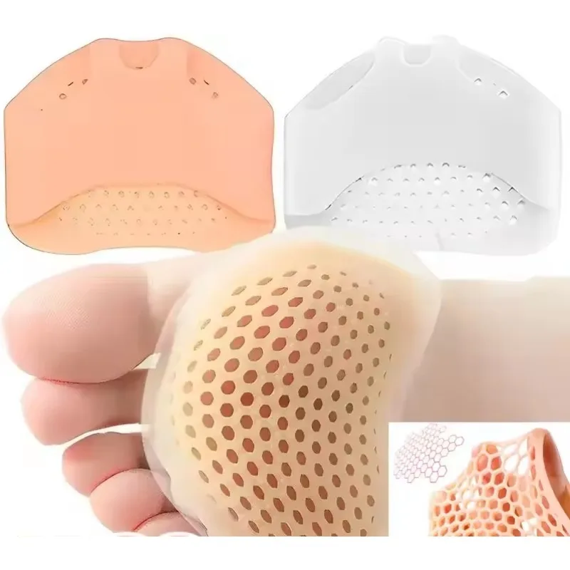 Silicone Metatarsal Pads Toe Separator Pain Relief Foot Pads Orthotics Foot Massage Insoles Forefoot Elastic Cushion Foot Care