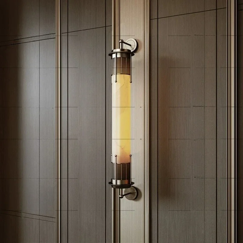 New Chinese-style marble wall lamp, hotel project, lobbies, clubhouses,  villas, living rooms, background