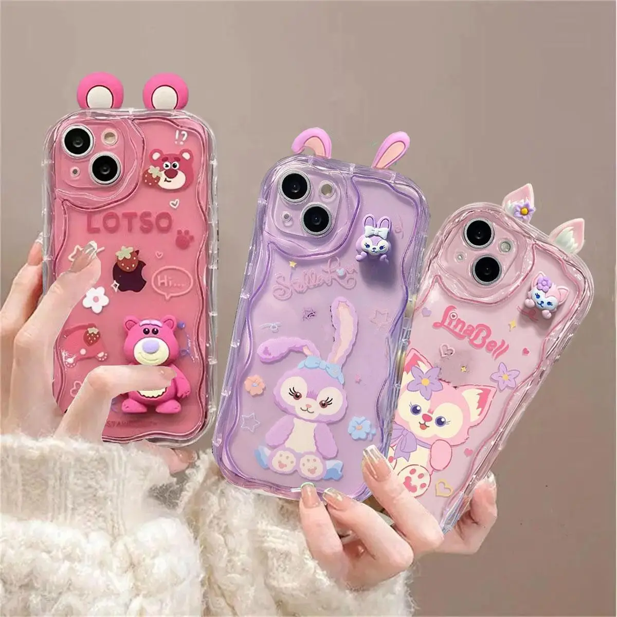 StellaLou Lotso Case For Vivo Y53 Y21 Y33S Y15S Y22S y17s Y100 Y02S Y76 Y36 Y30 Y50 Y35 V15 V30 V29 V23 Pro V23E V27E V30E V29E