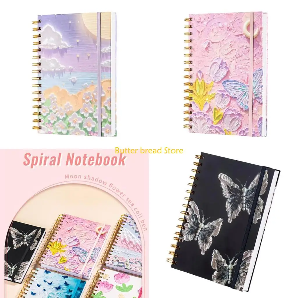 w89c-a-5-spirals-notebook-journal-notebooks-travel-notebook-butterfly-notepads
