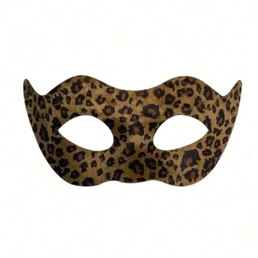 

Leopard Print Half Face Mask For Costume Party Cosplay Adult