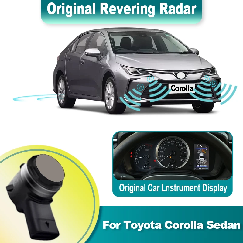 Front Rear Parking Sensor Original screen display Reversing Parking System For Toyota Corolla Sedan 2019 2020 2021 2022 to 2024