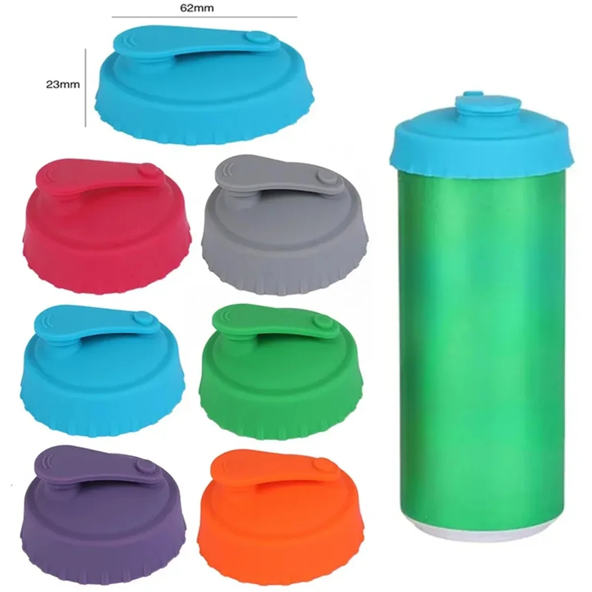 غطاء سيليكون SEMOIC قابل لإعادة الاستخدام مناسب لجميع أنواع المشروبات يناسب ملحقات الأكواب القياسية