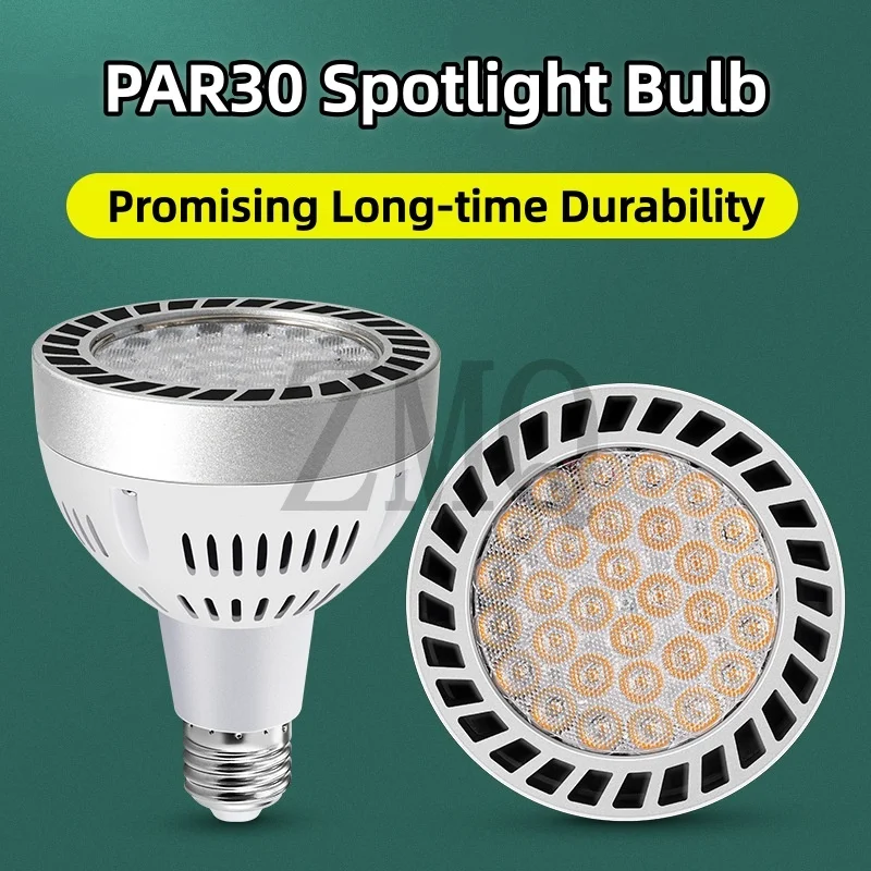 

220 В PAR30 E27 Светодиодные прожекторы Лампа угла 24 градуса 25 Вт 35 Вт 45 Вт Холодный теплый нейтральный белый 3000 К 6000 К Для выставочного зала Магазин-бара