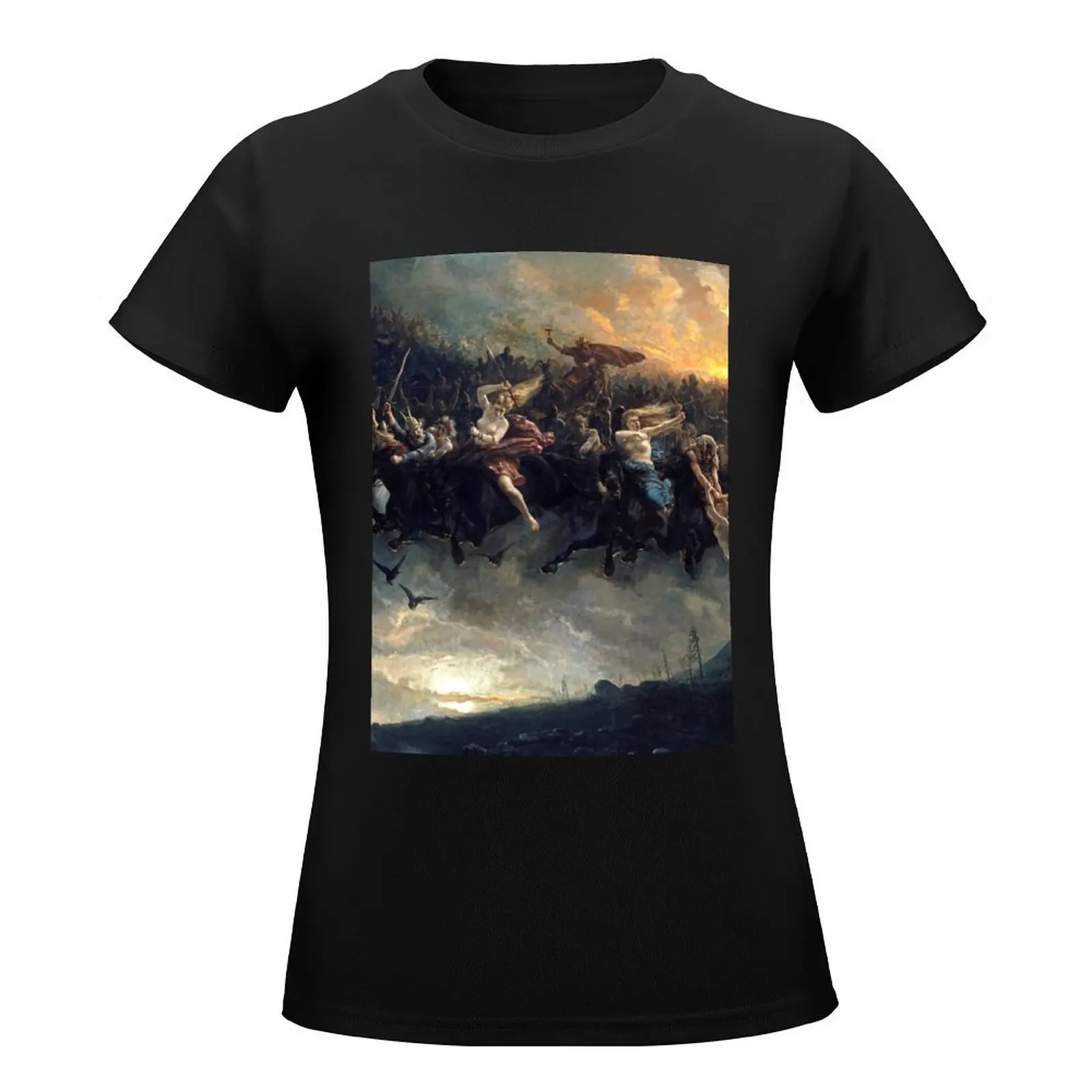 The Wild Hunt of Odin (1872), Mythological painting by Peter Nicolai Arbo T-Shirt