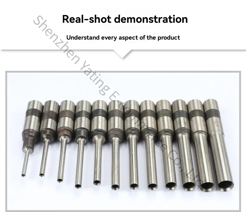 Hollow Drill Nozzle Electric Tag Punching Machine Hollow Drill Bit Tag Drill Bit Punching Drilling Knife Binding Punching Knife