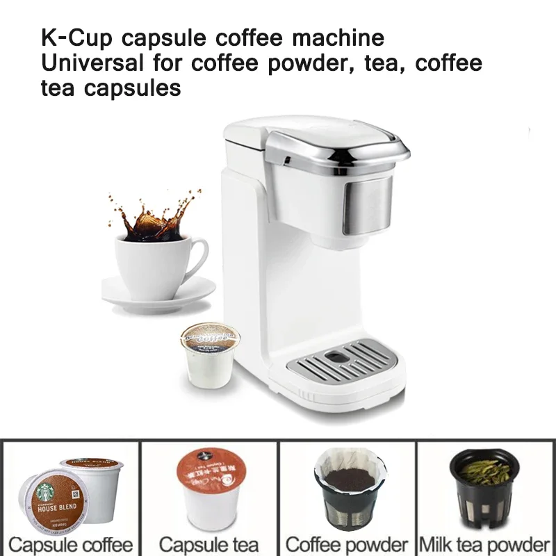 220V Capsule Coffee Machine Multifunctional Powder Tea Espresso Cafetera Three-In-One Portable Coffee Maker Capsule AC-507K Hot