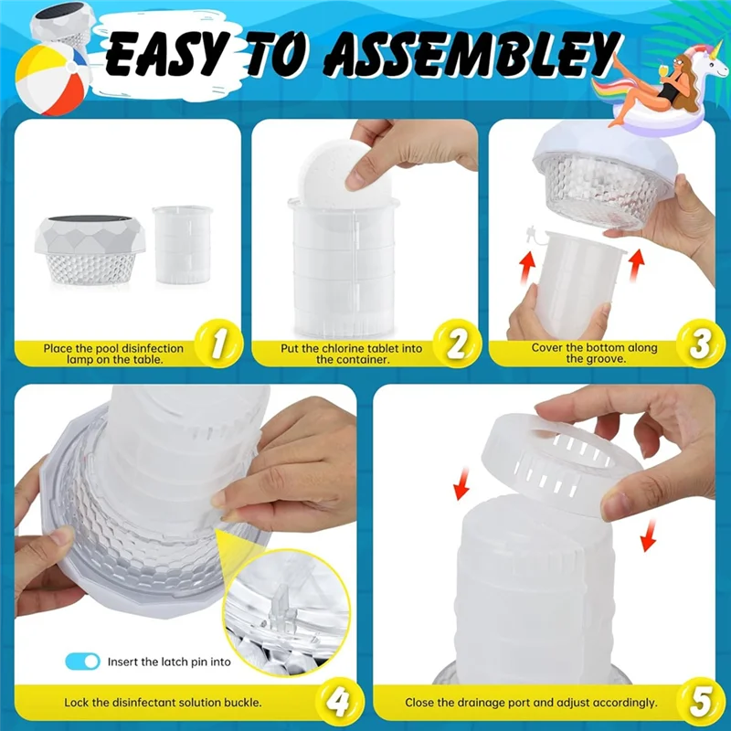 ABMS-flotador de cloro Solar para piscina, luces LED decorativas para pood, lámpara RGB, iluminación con Control remoto para piscina, jardín, pood, césped