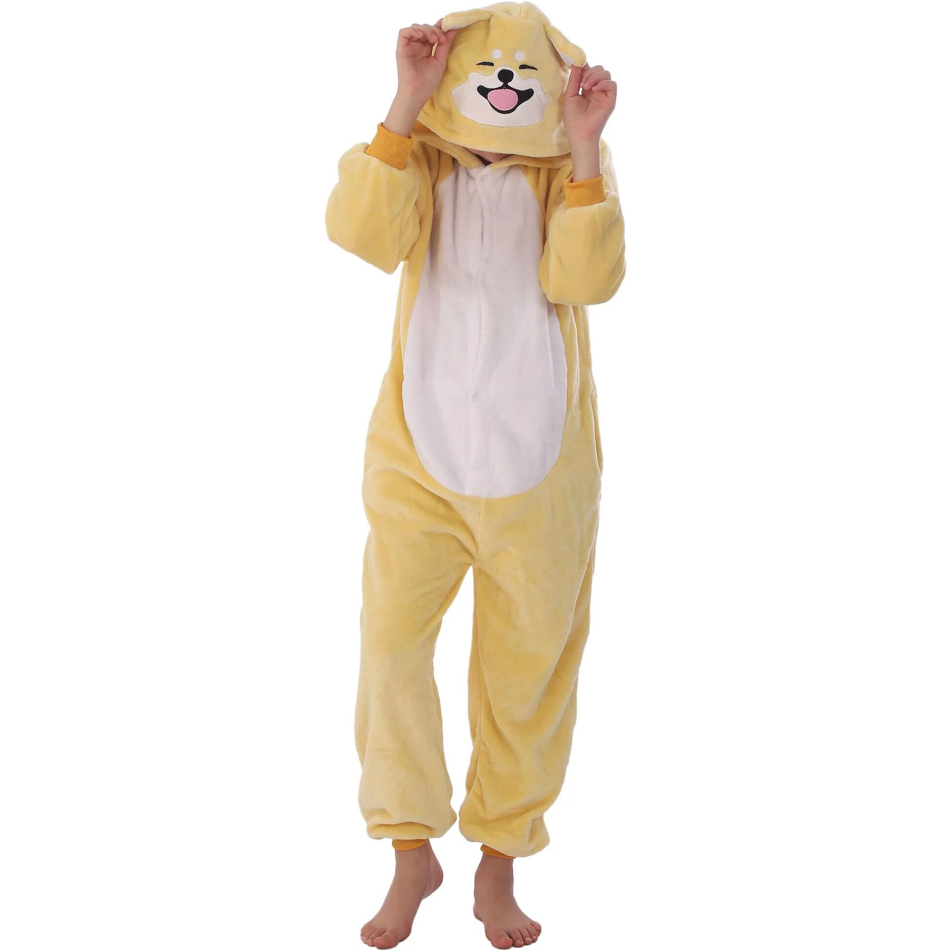 

Shiba Inu Onesies Cartoon Animal Onesie Women Men Girls Boys Pajamas Halloween Funny Party Suits Winter Home Overall Costumes