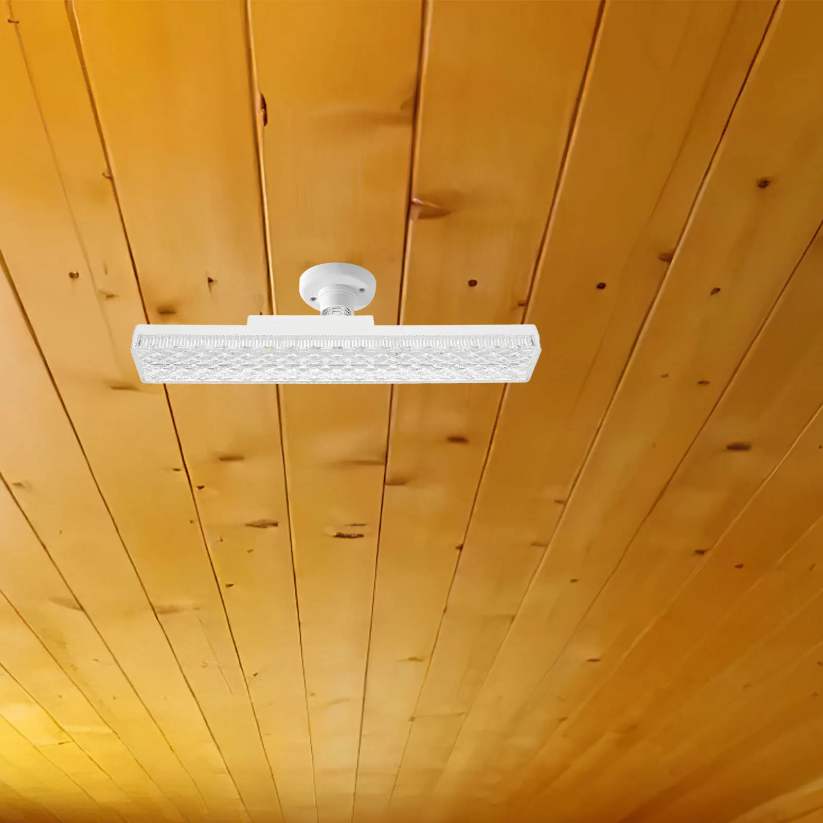 

Modern Rectangular 18W E27 LED Strip Light Bulb for Home Bathroom Living Room Ceiling Mount Bright White Closet Garage Hallway