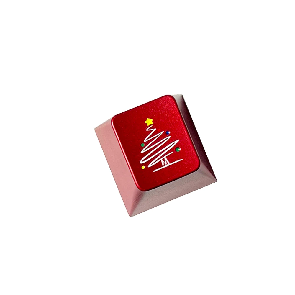 

Алюминиевые металлические колпачки для клавиш Cherry Profile R4 ESC, колпачки для механической клавиатуры, колпачки для клавиш по индивидуальному заказу, красная колпачок для рождественской елки