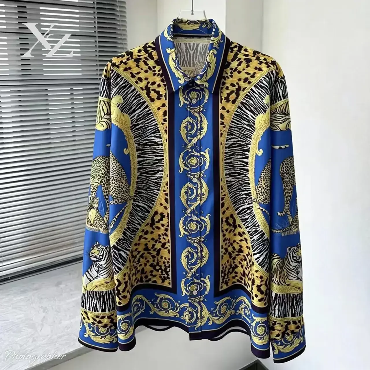 Hot Sale Men's New European Style Long Sleeved Shirt – Modern Casual Fashion 3D Digital Printing Comfortable Plus Size For 2026