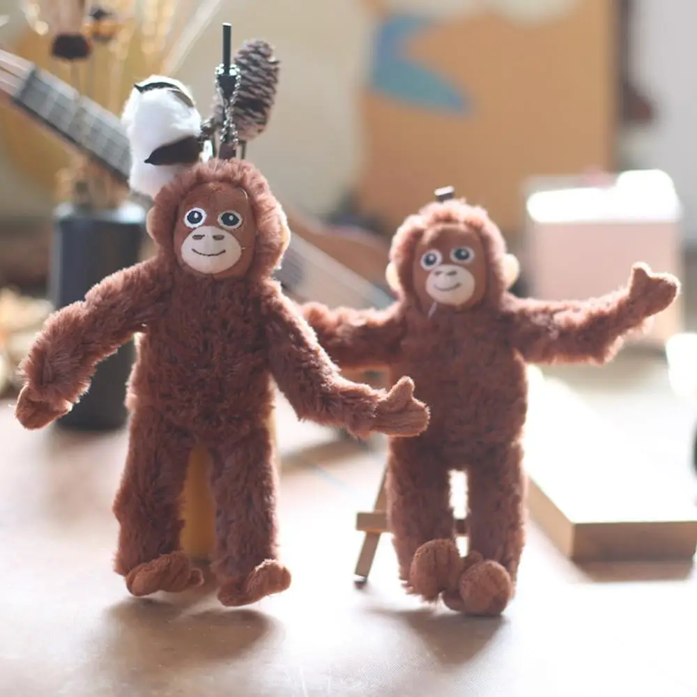 Animal dos desenhos animados macaco pingente boneca de pelúcia venda quente macaco chaveiro plushies macio recheado mochila pingente bonecas carro pendurado