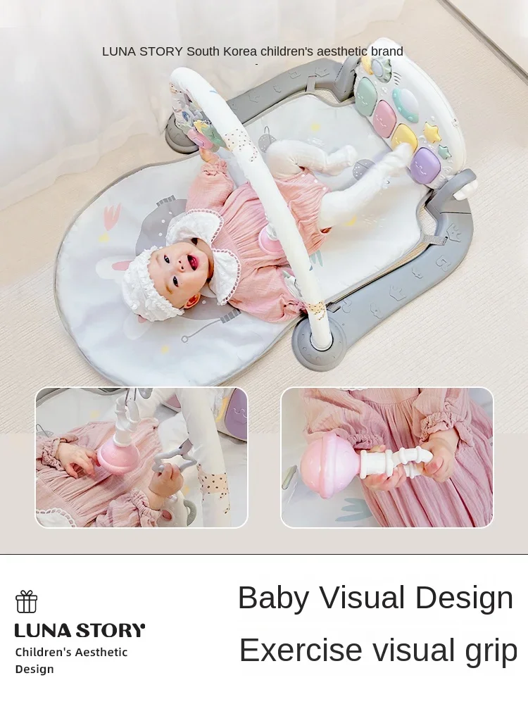 XL Ginástica Rack Pedal Piano Recém-nascido Criança Presentes 0-3 June Baby Yi Brinquedos Educativos