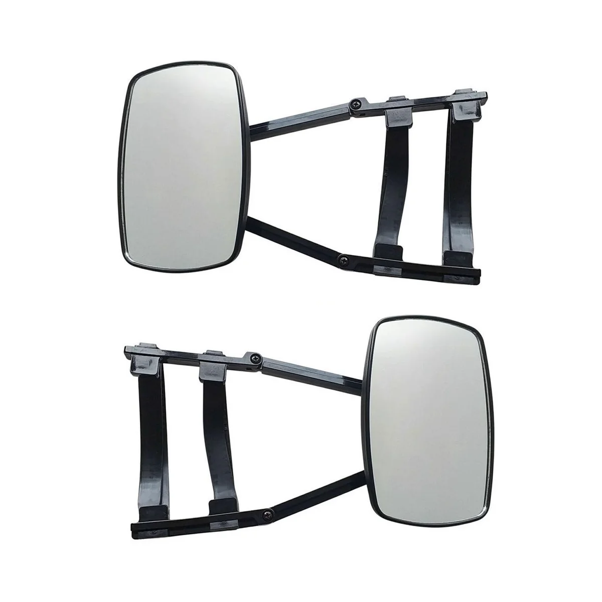 Universal Clip-on Towing Mirrors Extended Mirrors for Towing 360° Rotation Adjustable Towing Mirror, Black 2PCS