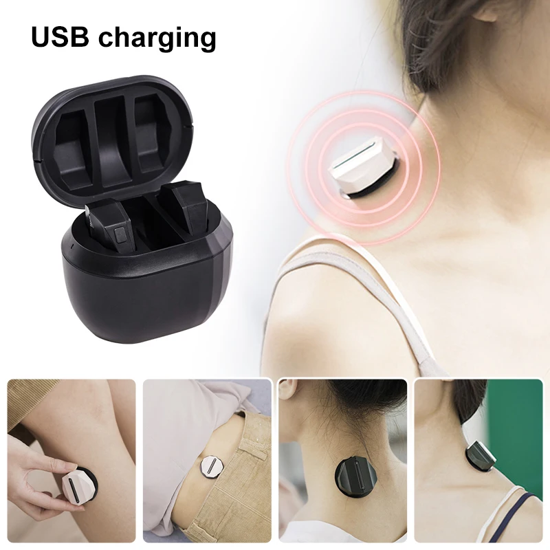 Portable electrode massager low-frequency pulse massager compact whole-body mini spine shoulder and neck massager